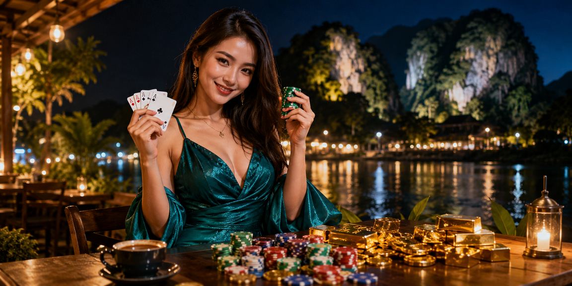Malaysian-style poker game in Ipoh set against a night backdrop