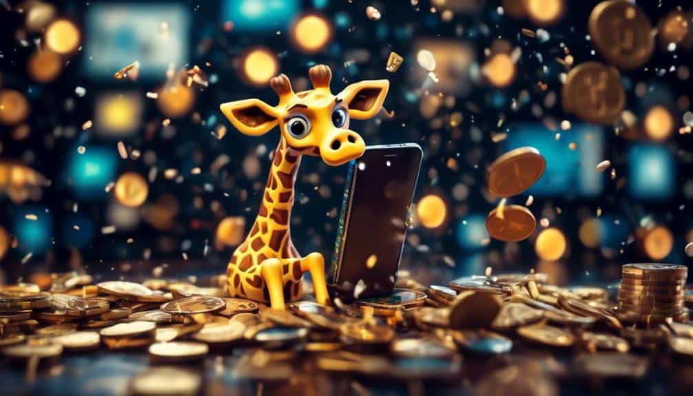 monopoly with giraffe themed money